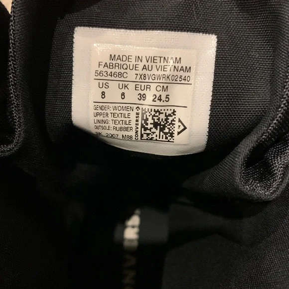 ‼️SALE‼️Wmns Chuck Taylor All Star GR82 Extra-High 'Black' 🖤 - Picture 16 of 16